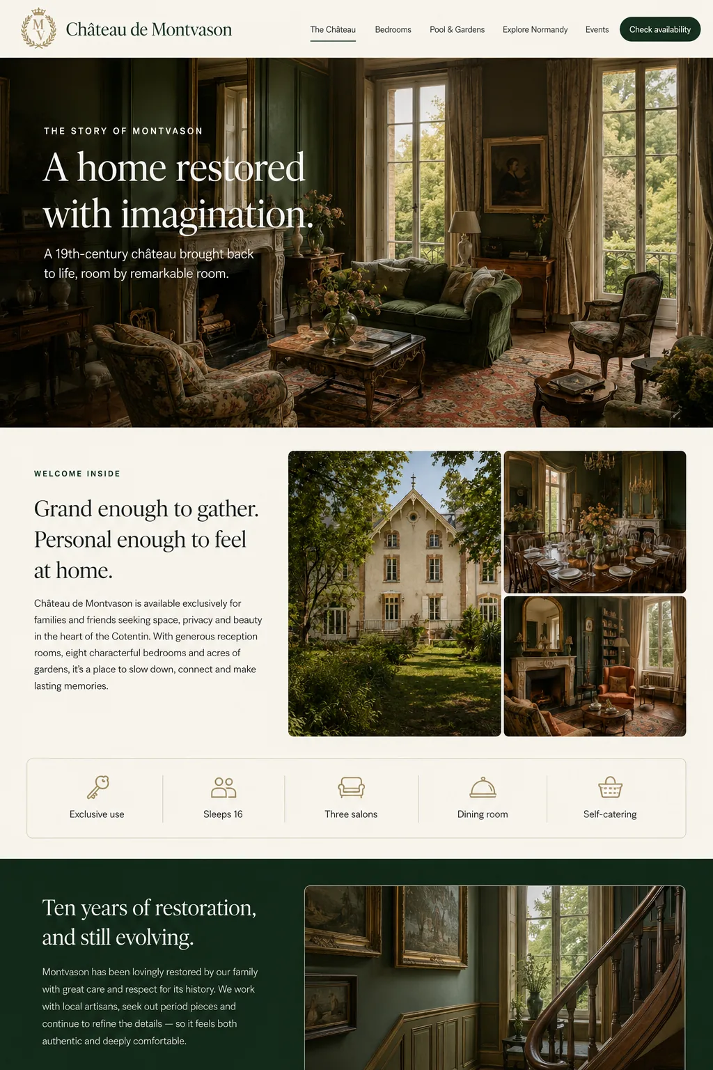 Château de Montvason inner-page concept